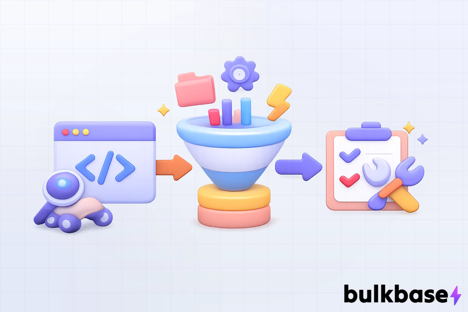 Infographic illustrating a technical SEO site audit workflow from crawling to actionable fixes